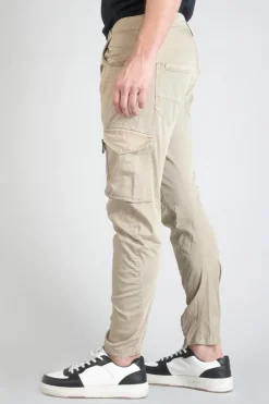 Homme Le Temps des Cerises Pantalons & Chinos-Pantalon Cargo Alban Beige