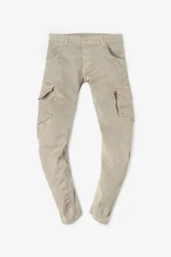 Homme Le Temps des Cerises Pantalons & Chinos-Pantalon Cargo Alban Beige