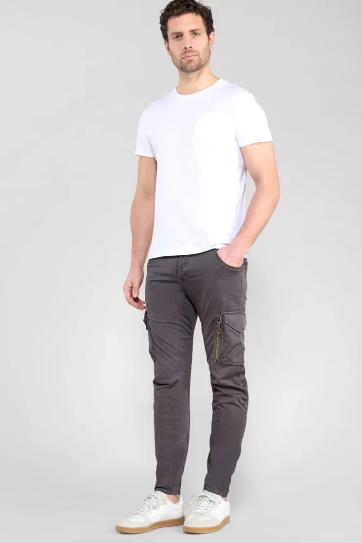 Homme Le Temps des Cerises Pantalons & Chinos-Pantalon Cargo Alban Gris