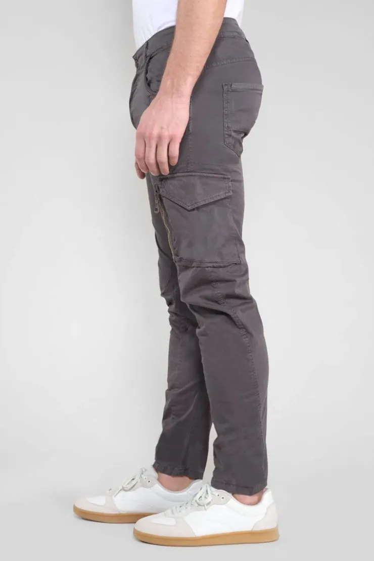 Homme Le Temps des Cerises Pantalons & Chinos-Pantalon Cargo Alban Gris