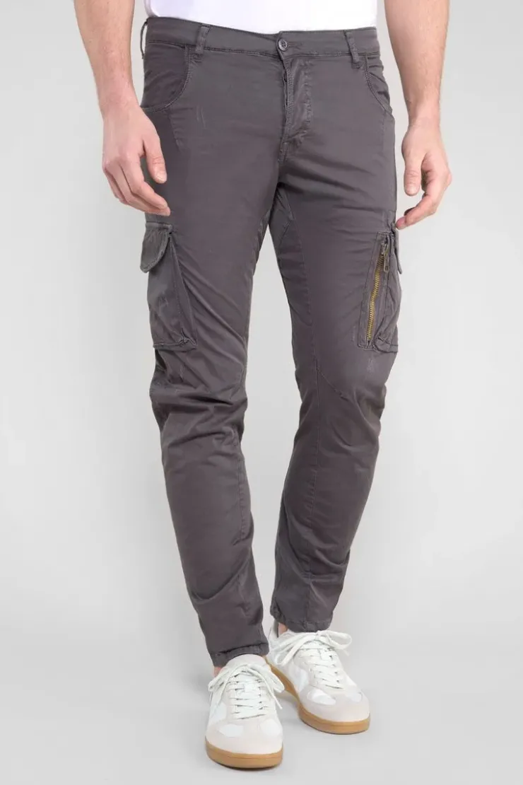 Homme Le Temps des Cerises Pantalons & Chinos-Pantalon Cargo Alban Gris