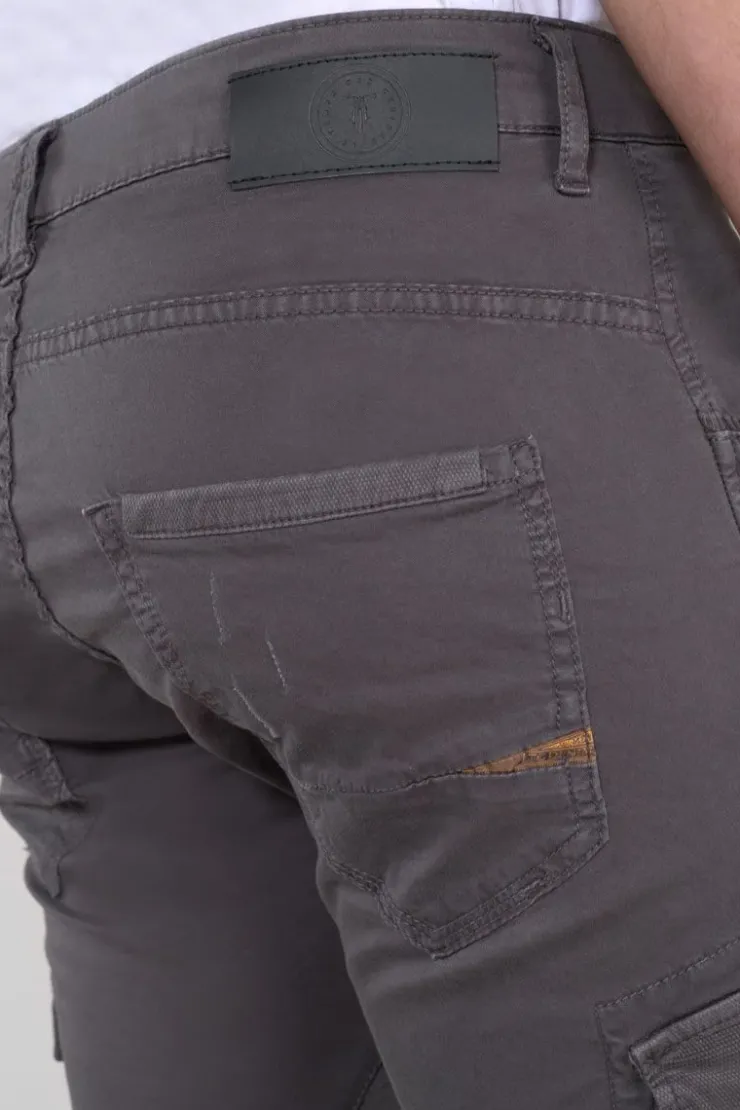 Homme Le Temps des Cerises Pantalons & Chinos-Pantalon Cargo Alban Gris