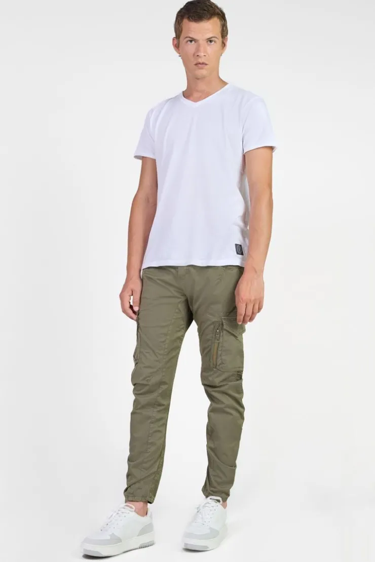 Homme Le Temps des Cerises Pantalons & Chinos-Pantalon Cargo Alban Kaki