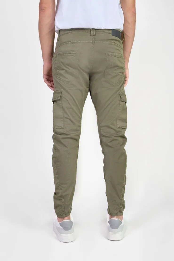 Homme Le Temps des Cerises Pantalons & Chinos-Pantalon Cargo Alban Kaki