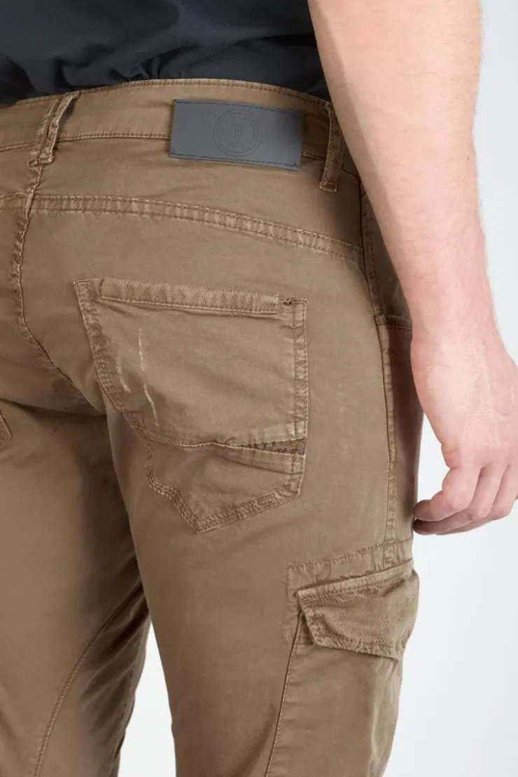 Homme Le Temps des Cerises Pantalons & Chinos-Pantalon Cargo Alban Marron