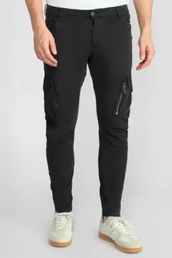 Homme Le Temps des Cerises Pantalons & Chinos-Pantalon Cargo Alban Noir