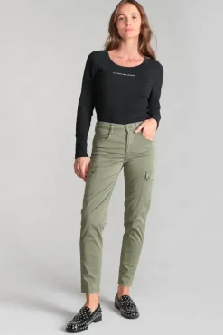 Femme Le Temps des Cerises Pantalons & Chinos-Pantalon Cargo Balard Kaki