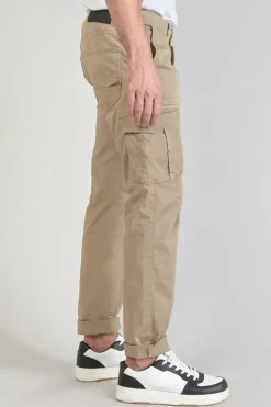Homme Le Temps des Cerises Pantalons & Chinos-Pantalon Cargo Lakme Beige Sable