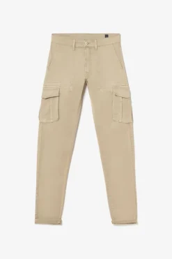 Homme Le Temps des Cerises Pantalons & Chinos-Pantalon Cargo Lakme Beige Sable