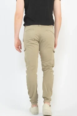 Homme Le Temps des Cerises Pantalons & Chinos-Pantalon Cargo Vedje Beige Sable