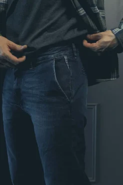 Homme Le Temps des Cerises Coupe Regular Confort-Pantalon Chino Dejean En Jeans Bleu