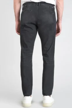 Homme Le Temps des Cerises Coupe Regular Confort-Pantalon Chino Dejean En Jeans Noir Delave