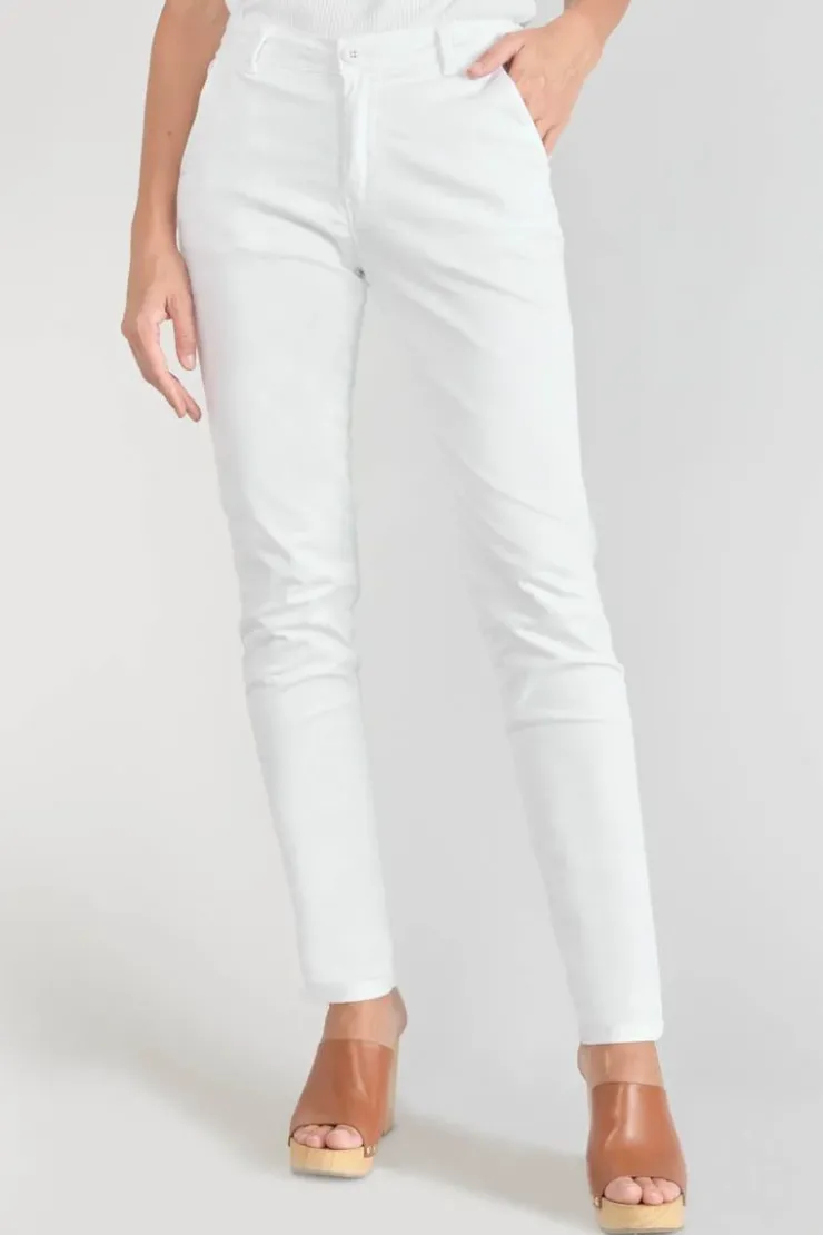Femme Le Temps des Cerises Pantalons & Chinos-Pantalon Chino Dyli3 Blanc