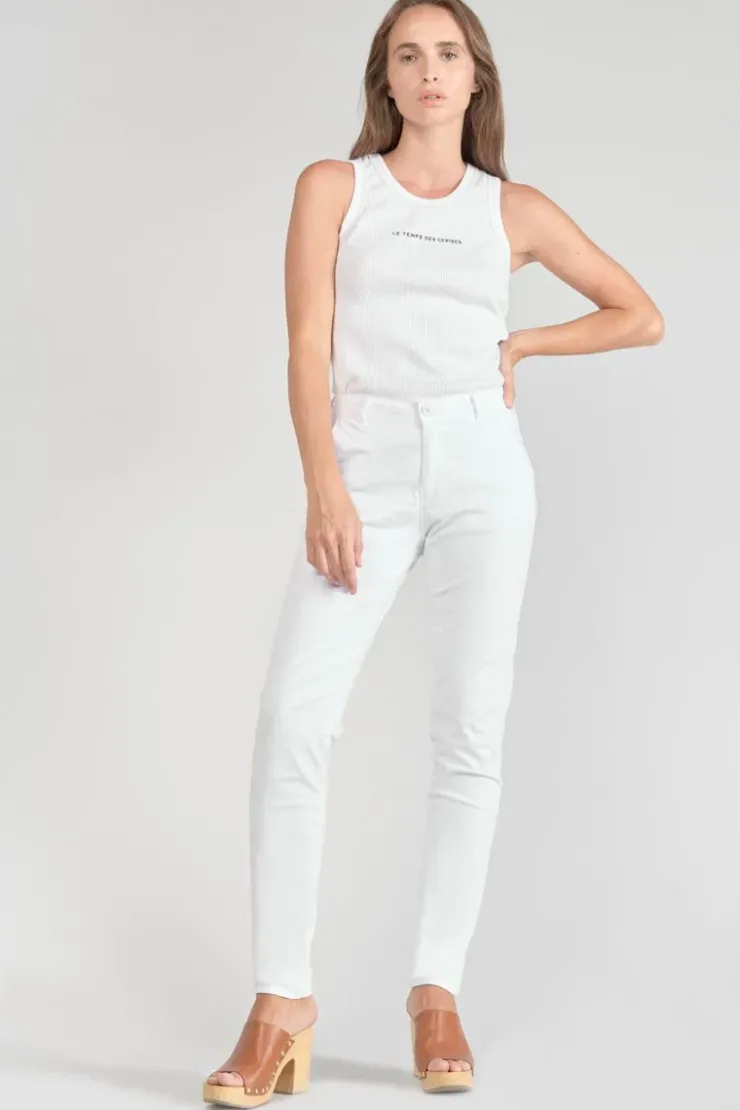 Femme Le Temps des Cerises Pantalons & Chinos-Pantalon Chino Dyli3 Blanc