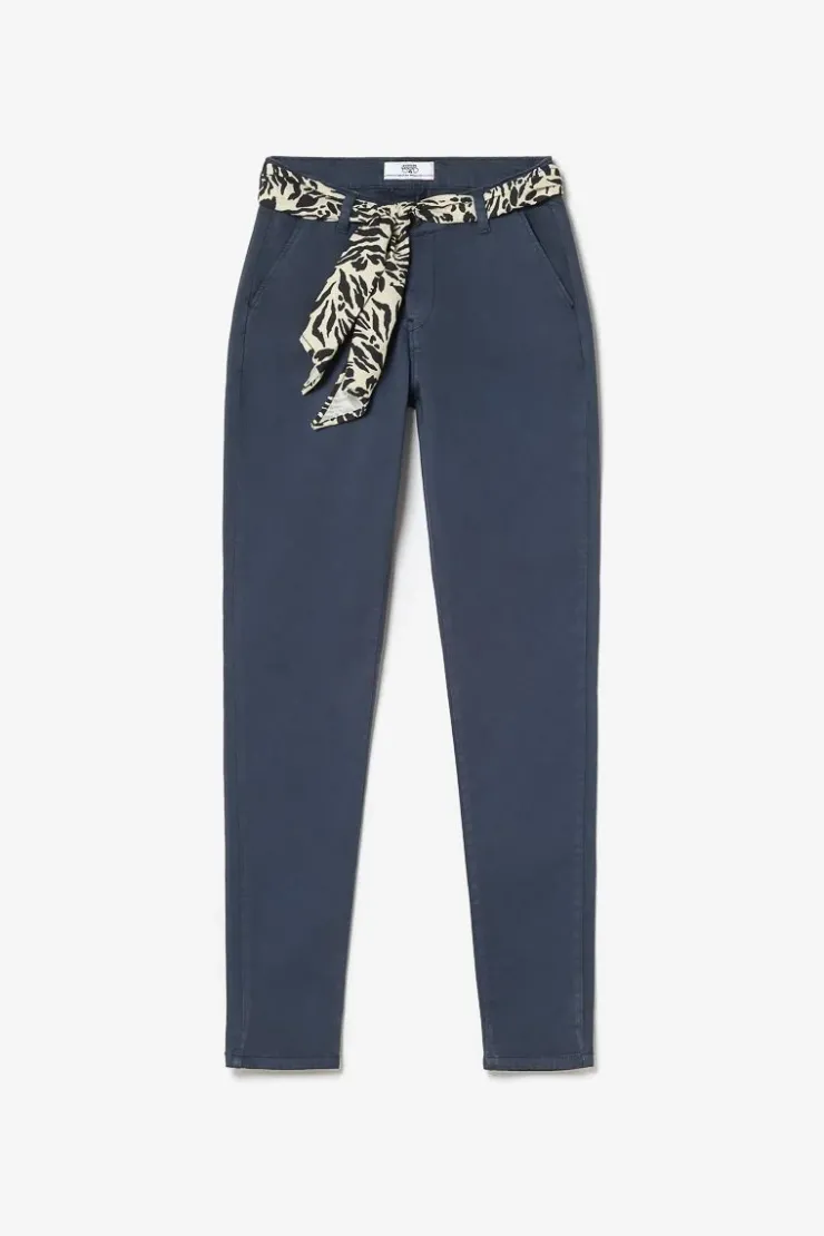 Femme Le Temps des Cerises Pantalons & Chinos-Pantalon Chino Dyli3 Bleu Nuit