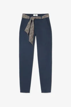 Femme Le Temps des Cerises Pantalons & Chinos-Pantalon Chino Dyli4 Bleu Nuit