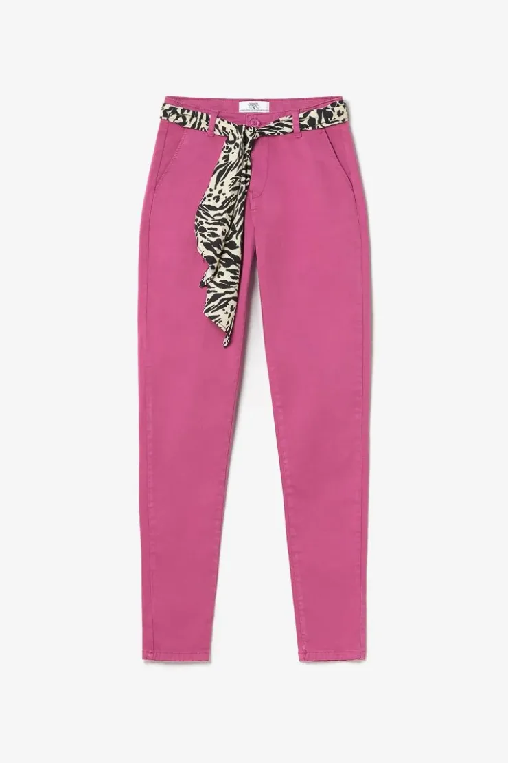 Femme Le Temps des Cerises Pantalons & Chinos-Pantalon Chino Dyli3 Fuchsia