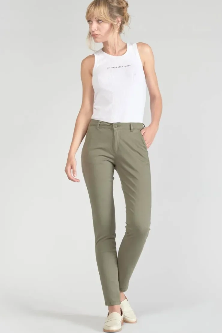 Femme Le Temps des Cerises Pantalons & Chinos-Pantalon Chino Dyli3 Kaki