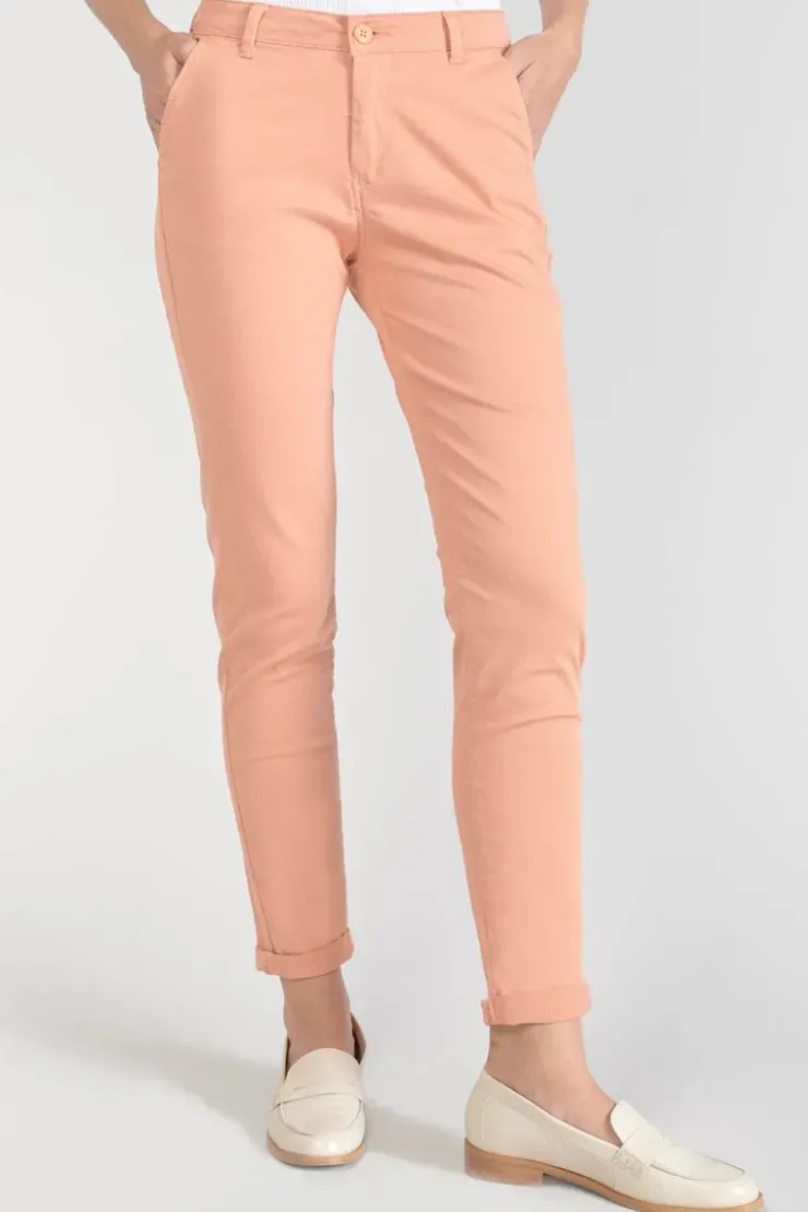Femme Le Temps des Cerises Pantalons & Chinos-Pantalon Chino Dyli3 Peche