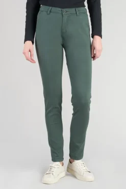 Femme Le Temps des Cerises Pantalons & Chinos-Pantalon Chino Dyli4 Vert Bouteille