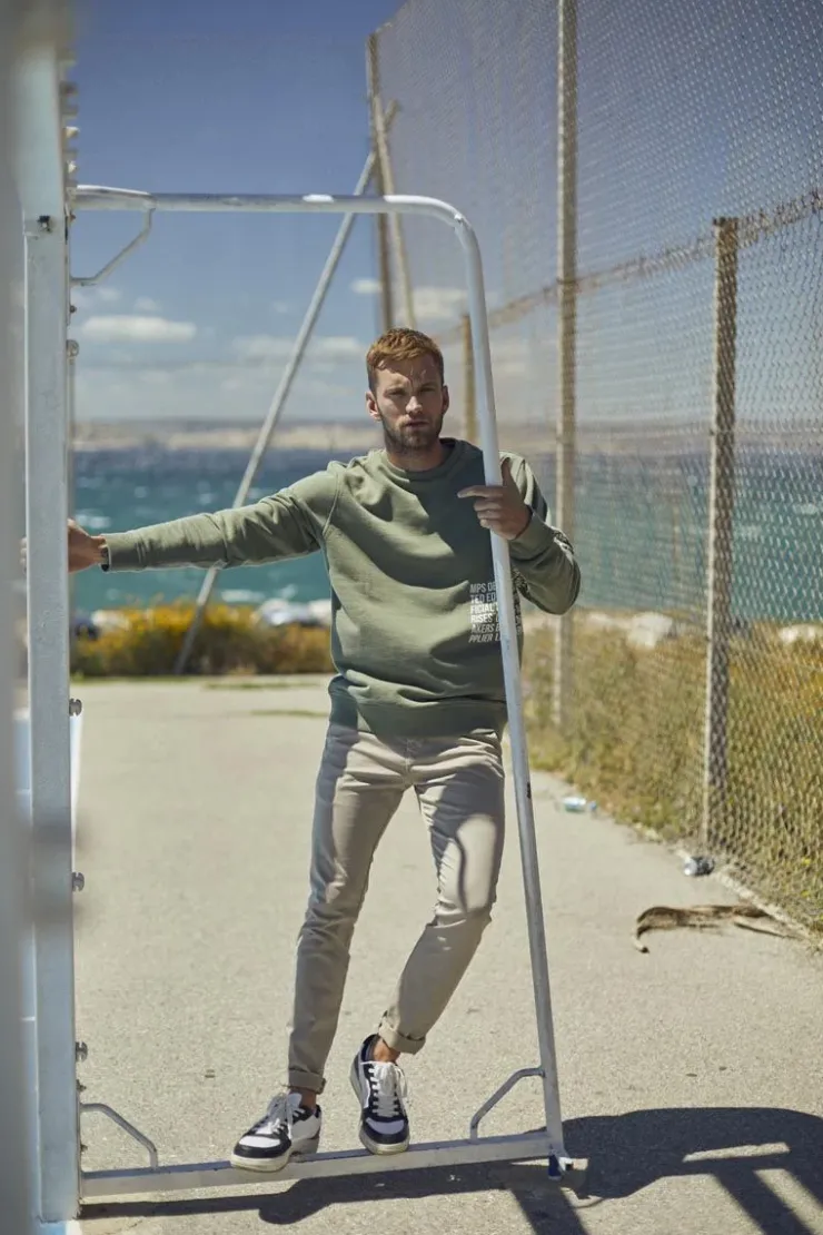 Homme Le Temps des Cerises Pantalons & Chinos-Pantalon Chino Slim Jas Beige