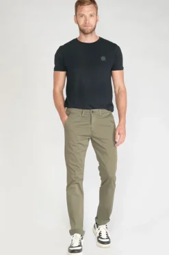 Homme Le Temps des Cerises Pantalons & Chinos-Pantalon Chino Slim Jas Kaki