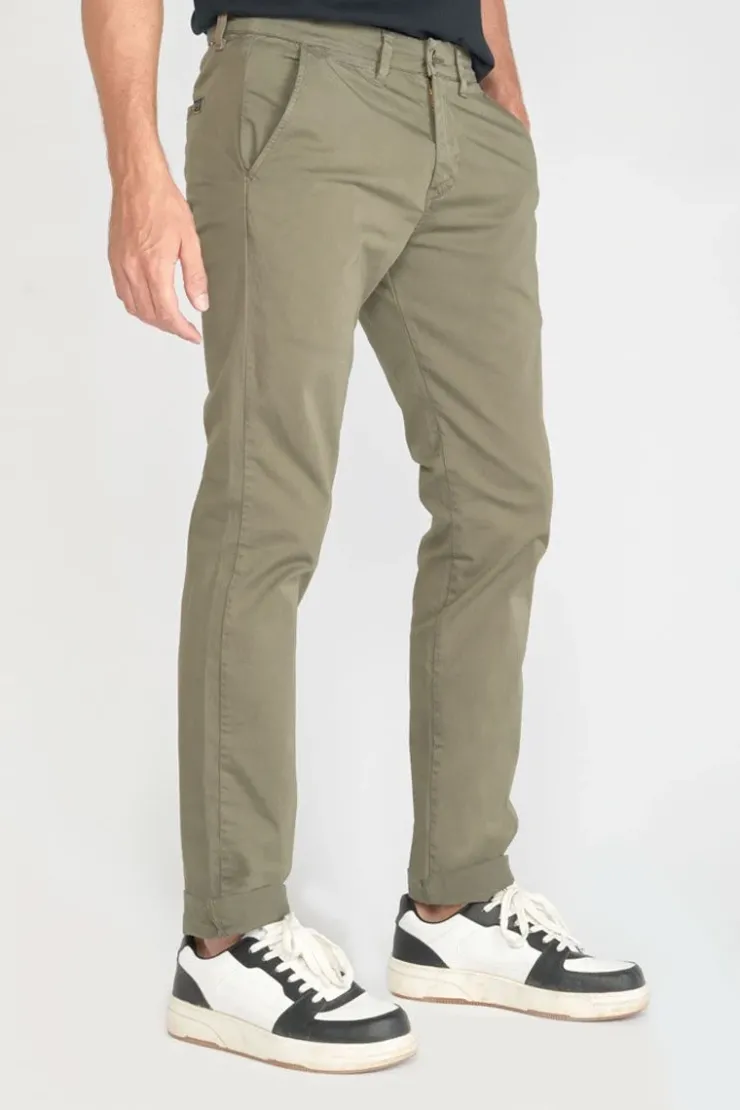 Homme Le Temps des Cerises Pantalons & Chinos-Pantalon Chino Slim Jas Kaki