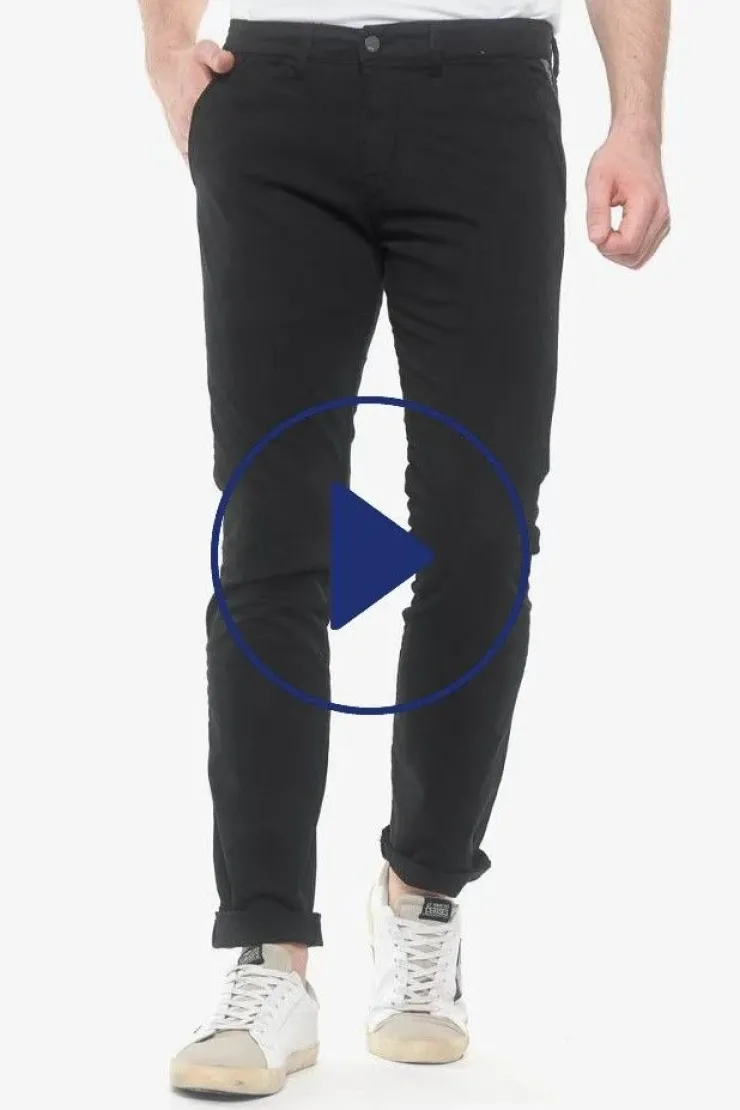 Homme Le Temps des Cerises Pantalons & Chinos-Pantalon Chino Slim Jas Noir