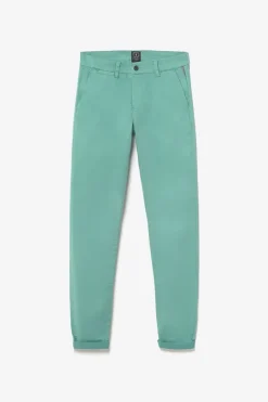 Homme Le Temps des Cerises Pantalons & Chinos-Pantalon Chino Slim Jas Vert D'Eau