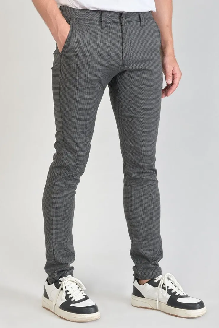 Homme Le Temps des Cerises Pantalons & Chinos-Pantalon Milo A Motif Pied De Poule Gris