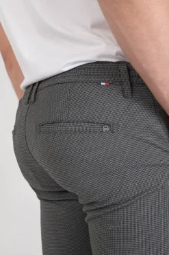 Homme Le Temps des Cerises Pantalons & Chinos-Pantalon Milo A Motif Pied De Poule Gris