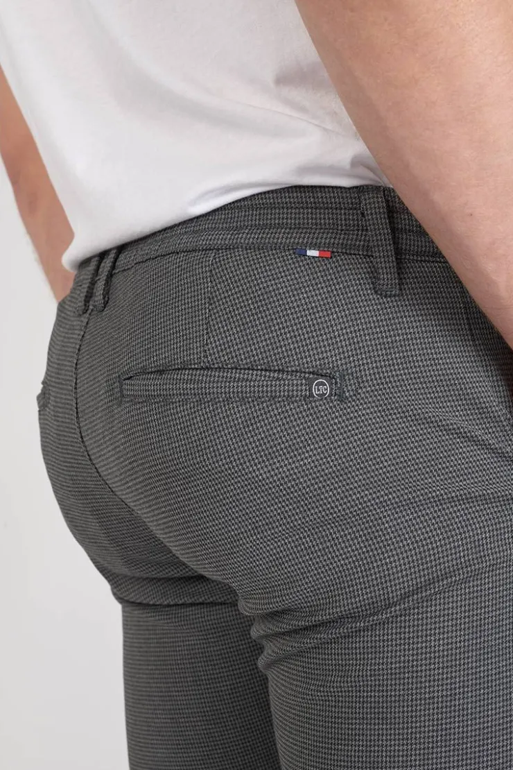 Homme Le Temps des Cerises Pantalons & Chinos-Pantalon Milo A Motif Pied De Poule Gris
