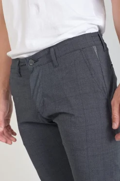 Homme Le Temps des Cerises Pantalons & Chinos-Pantalon Skunk A Carreaux Bleus