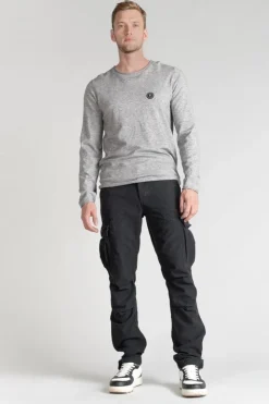 Homme Le Temps des Cerises Pantalons & Chinos-Pantalon Treillis Mirado Noir