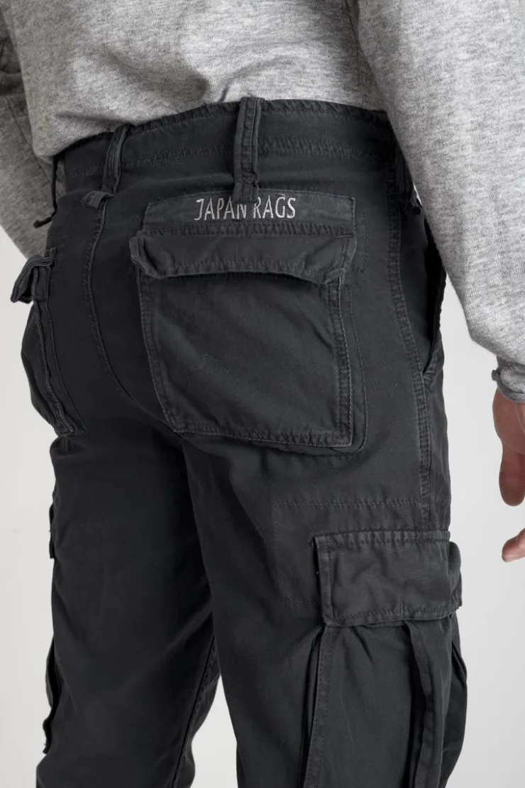 Homme Le Temps des Cerises Pantalons & Chinos-Pantalon Treillis Mirado Noir