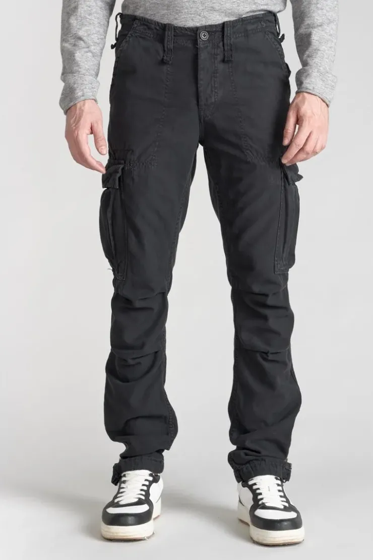 Homme Le Temps des Cerises Pantalons & Chinos-Pantalon Treillis Mirado Noir