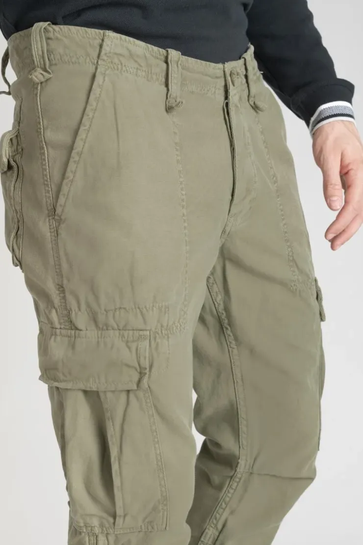 Homme Le Temps des Cerises Pantalons & Chinos-Pantalon Treillis Mirado Kaki