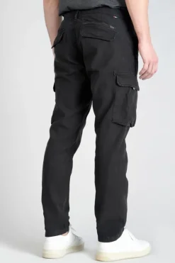 Homme Le Temps des Cerises Pantalons & Chinos-Pantalon Treillis Sami Noir