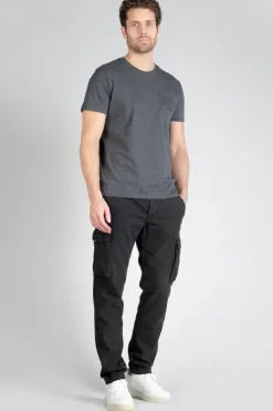 Homme Le Temps des Cerises Pantalons & Chinos-Pantalon Treillis Sami Noir