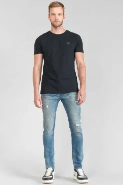 Homme Le Temps des Cerises Coupe Tapered-Perier 900/16 Tapered 7/8Eme Jeans Destroy Vintage Bleu N°4