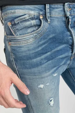 Homme Le Temps des Cerises Coupe Tapered-Perier 900/16 Tapered 7/8Eme Jeans Destroy Vintage Bleu N°4