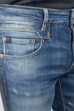 Homme Le Temps des Cerises Coupe Skinny-Picpus Power Skinny 7/8Eme Jeans Destroy Bleu N°2
