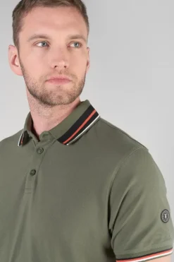 Homme Le Temps des Cerises T-Shirts & Polos-Polo Arel Kaki