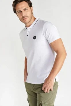 Homme Le Temps des Cerises T-Shirts & Polos-Polo Aron Blanc