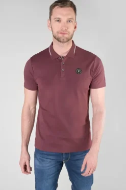 Homme Le Temps des Cerises T-Shirts & Polos-Polo Aron Lie De Vin