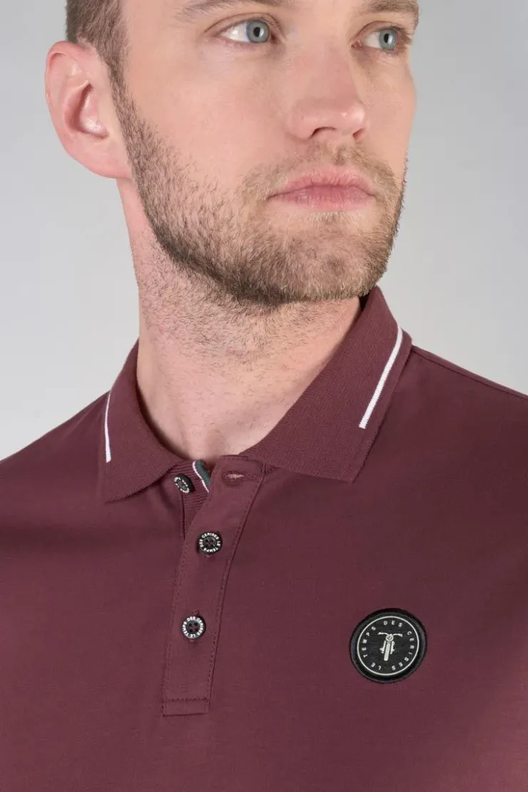 Homme Le Temps des Cerises T-Shirts & Polos-Polo Aron Lie De Vin