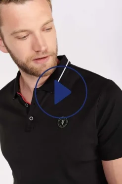 Homme Le Temps des Cerises T-Shirts & Polos-Polo Aron Noir