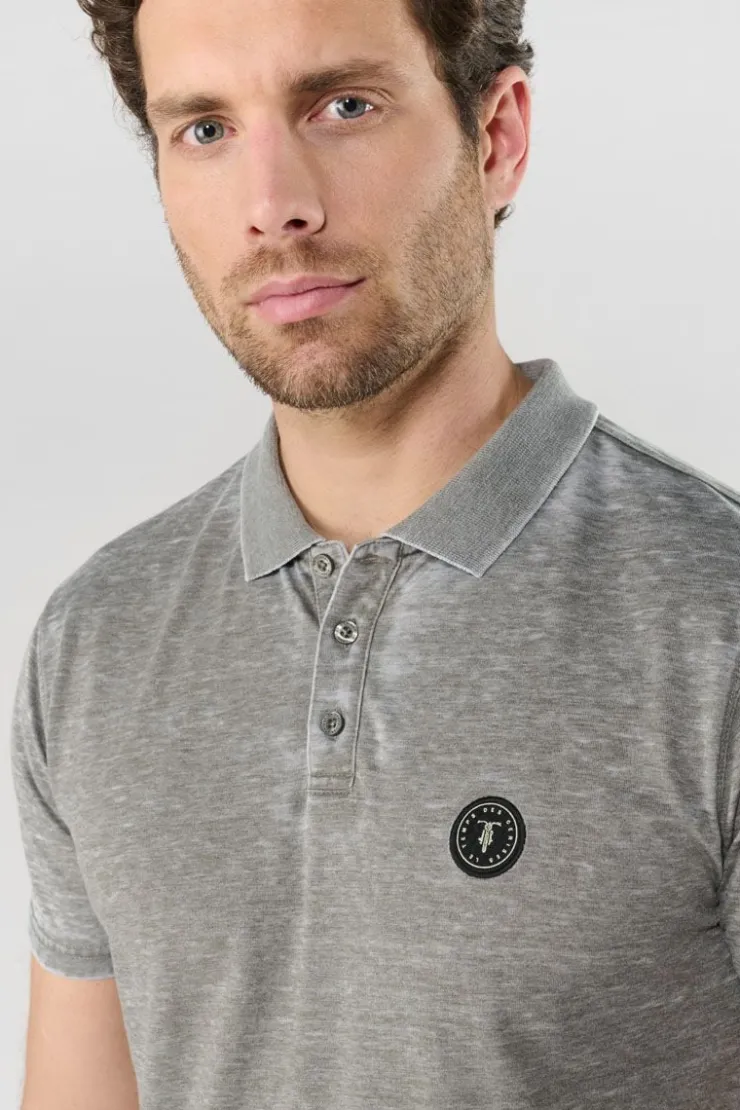 Homme Le Temps des Cerises T-Shirts & Polos-Polo Brety Kaki Gris Chine
