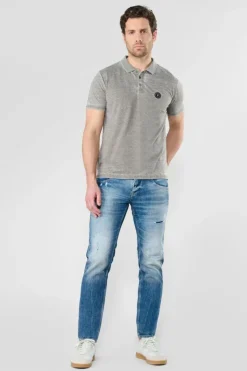 Homme Le Temps des Cerises T-Shirts & Polos-Polo Brety Kaki Gris Chine