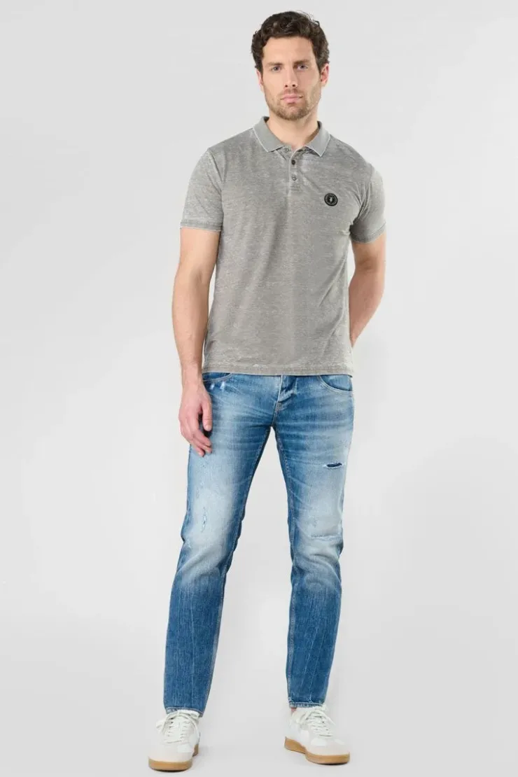 Homme Le Temps des Cerises T-Shirts & Polos-Polo Brety Kaki Gris Chine